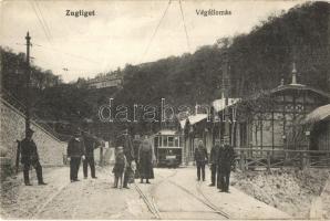 Budapest XII. Zugliget, Villamos végállomás, csoportkép