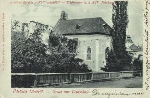 1901 Lőcse, Levoca; A város körfala a XIV. századból. Kiadja Latzin János / Stadtmauer a. d. XIV. Jahrhundert / city wall from the 14th century (EK)