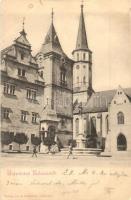 1899 Lőcse, Levoca; Városháza, Római katolikus templom. Kiadja A. Zakowski / town hall, Catholic church (EK)