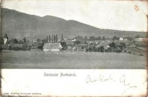 1899 Ruttka, Vrútky; látkép. Kiadja Moskóczi Ferencné / general view (fl)