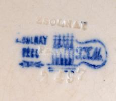 3 db Zsolnay kistálka, kézzel festettek, jelzettek, apró kopásokkal, különböző méretben