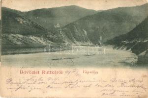 1899 Óváralja, Nezbudská Lúcka, Óvár, Stary Hrad; vár romladék a Vágvölgyben Ruttka közelében / castle ruins  in Povazie, near Vrútky (EK)