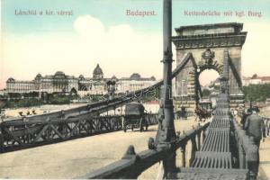 Budapest, Lánchíd a Királyi várral. N.M. Bp. 13244.
