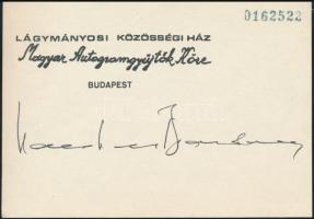 cca 1990 Klaus Maria Brandauer (1943-) osztrák színész, rendező aláírása kartonlapon, 10x15 cm