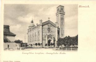 Késmárk, Kezmarok; Evangélikus templom. Kiadja Schmidt Edgar / Evangeliche Kirche / Lutheran church