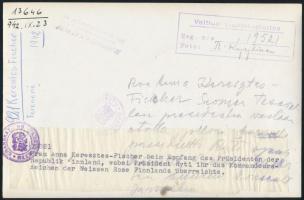 1942 Keresztes-Fischer Ferencné granasztói Rihmer Margit (1879-1961) fotó, 18x12 cm