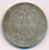 Jugoszlávia 1938. 50D Ag "II. Péter" T:2 patina, kis ph.
Yugoslavia 1938. 50 Dinara Ag &q...