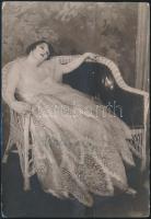cca 1932 Bajor Gizi (1893-1951) színésznő aláírt fotója, 16x11 cm