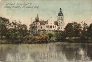 Enyedszentkirály, Königsdorf, Sancrai (Nagyenyed); Bánffy kastély. Földes Ede kiadása / castle (Rb)