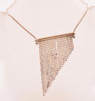 Ezüst (Ag.) dekoratív nyaklánc, jelzett, h: 45 cm, nettó 9,8 g