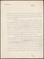 1930 Krausz Simon (1876-1938) legendás bankár, tőzsdespekuláns saját kézzel aláírt levele melyben gr...