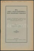 1929 Dr. Vidéky Emil: Séta a múlt, a jelen és különösen a Szent Gellért-hegy parkjaiban, az író saját kezű dedikációjával!, 19p