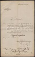 1880 Pozsonyvármegye alispánjának köszönő levele gróf Károlyi Lajosnak, a lakosság megsegélyezésére adott adományáért