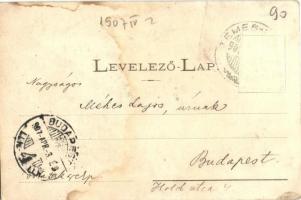 1907 Kevevára, Temeskubin, Kovin; Hoffmann szálloda, belső, biliárd asztal / hotel interior, billiar...