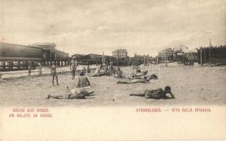 Grado, Strandleben / Vita sulla Spiaggia / beach life with sunbathing people