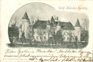 1901 Nagykároly, Carei; Gróf Károlyi kastély. Kiadja Szokolovszky J. / castle (EK)