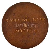 Dabóczi Mihály (1905-1980) 1948. "Lovag Santelli Italo" Br emlékérem, hátoldalán "LUD...