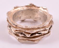 Ezüst (Ag.) masszív gyűrű, méret: 55, jelzett, nettó: 10 g