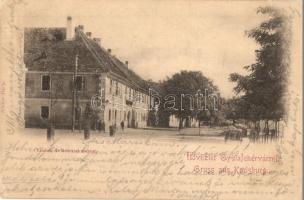 1901 Gyulafehérvár, Karlsburg, Alba Iulia; Grosse Infanteriekaserne / Gyalogos laktanya. Atelier Bach / K.u.K. military infantry barracks (ragasztónyomok / glue marks)