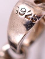 Ezüst (Ag.) nyaklánc tahiti gyönggyel és cirkon medállal, jelzett, bruttó: 5,8 g