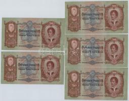 1932. 50P (5x) sorszámkövetők T:I,I- Adamo P14