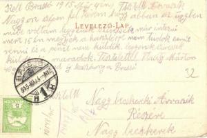 1915 Brassó, Kronstadt, Brasov; Neue k.u.k. Infanteriekaserne, Infanteriekaserne vom Schlossberg ges...