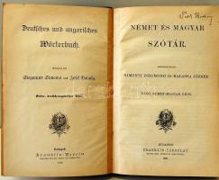 1899 Magyar-Német, Német-magyar szótár 2 kötetben, Franklin társulat