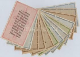 1946. 13db-os vegyes magyar adópengő bankjegy tétel T:III,III-
