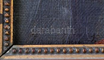 Olvashatatlan jelzéssel: Olvasó fiú. Olaj, vászon-fatábla, keretben, 30×26 cm