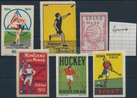Sport témájú levélzáró tétel / Sport poster stamps