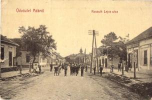 1913 Ada, Kossuth Lajos utca, Geiger Ferenc üzlete. W. L. Bp. 2224. / street view, shops (szakadás / tear)