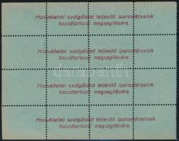 cca 1940 Honvédelmi szolgálatot teljesítő iparostársaink hozzátartozói megsegítésére segélybélyeg 16...