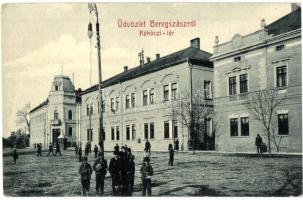 1910 Beregszász, Berehove; Rákóczi tér. W. L. Bp. 6059. / street view, square