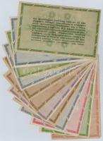 1946. 12db-os vegyes magyar adópengő bankjegy tétel, közte "amelyekNEK" T:II,III