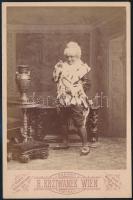 cca 1880 Hurmoros, díszes úr fotója (színész?) fotója. 11x17 cm