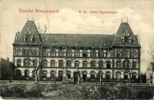 1913 Beregszász, Berehove; M. kir. állami fő gimnázium. W. L. Bp. 6065. / high school (kis szakadás / small tear)