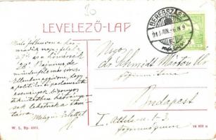 1913 Beregszász, Berehove; M. kir. állami fő gimnázium. W. L. Bp. 6065. / high school (kis szakadás ...