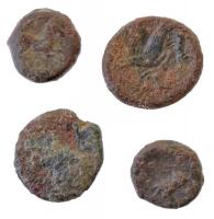 4db-os vegyes ókori tisztítatlan rézpénz tétel, közte 2db kelta érmével T:3 4pcs of varios uncleaned ancient copper coins with 2pcs of Celtic coins C:F