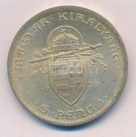 1938. 5P Ag "Szent István" T:2 patina
Adamo P8.1