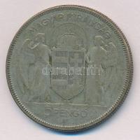 1930. 5P Ag "Horthy jobbra" T:2- patina
Adamo P8