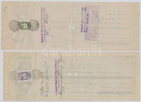 Sárbogárd / Simontornya / Tápióság 1946-1950. 11db-os kitöltött váltó tétel, illetékbélyeggel, bélye...