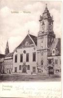 1905 Pozsony, Pressburg, Bratislava; Városház / Rathhaus. Photographie-Karte Louis Koch / town hall