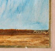 Ruttka Ferenc (1926-2019): Enyészet. Vegyes technika, papír, jelzett, üvegezett fa keretben, 6x8,5 c...