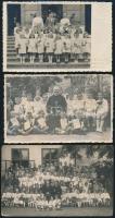 cca 1930 3 db iskolai csoportkép, fotólapok különféle fényképész műhelyekből, 9×14 cm