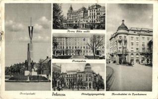 Debrecen - 8 db régi városképes lap / 8 pre-1945 town-view postcards