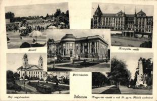 Debrecen - 8 db régi városképes lap / 8 pre-1945 town-view postcards