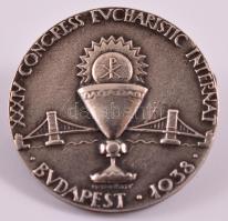 Ezüst (Ag.) emlék kitűző (1938 XXXV. Eucharistic Congress), nettó: 4,3 g