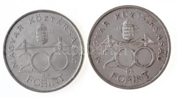 1992-1993. 200Ft Ag "MNB" (2x) T:2