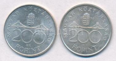 1993-1994. 200Ft Ag "MNB/Deák" (2x) T:2