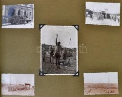 cca 1910-1940 Családi fotóalbum, cserkész jamboree, város és tájképek, több mint 150 fotóval, vegyes méretben